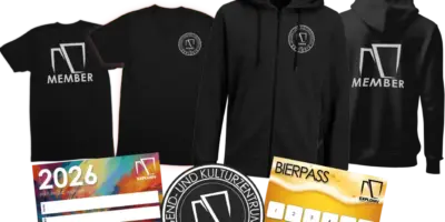 Membership Explosiv. Membership-Ausweis, Patch, Bierpass, Hoodie und T-Shirt