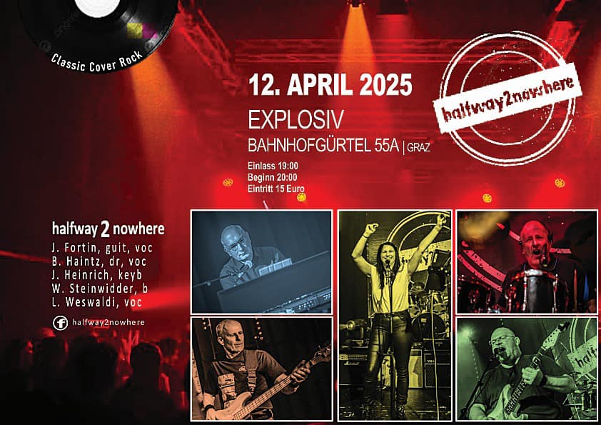 halfway2nowhere spielen am 12.04. Classic Cover Rock