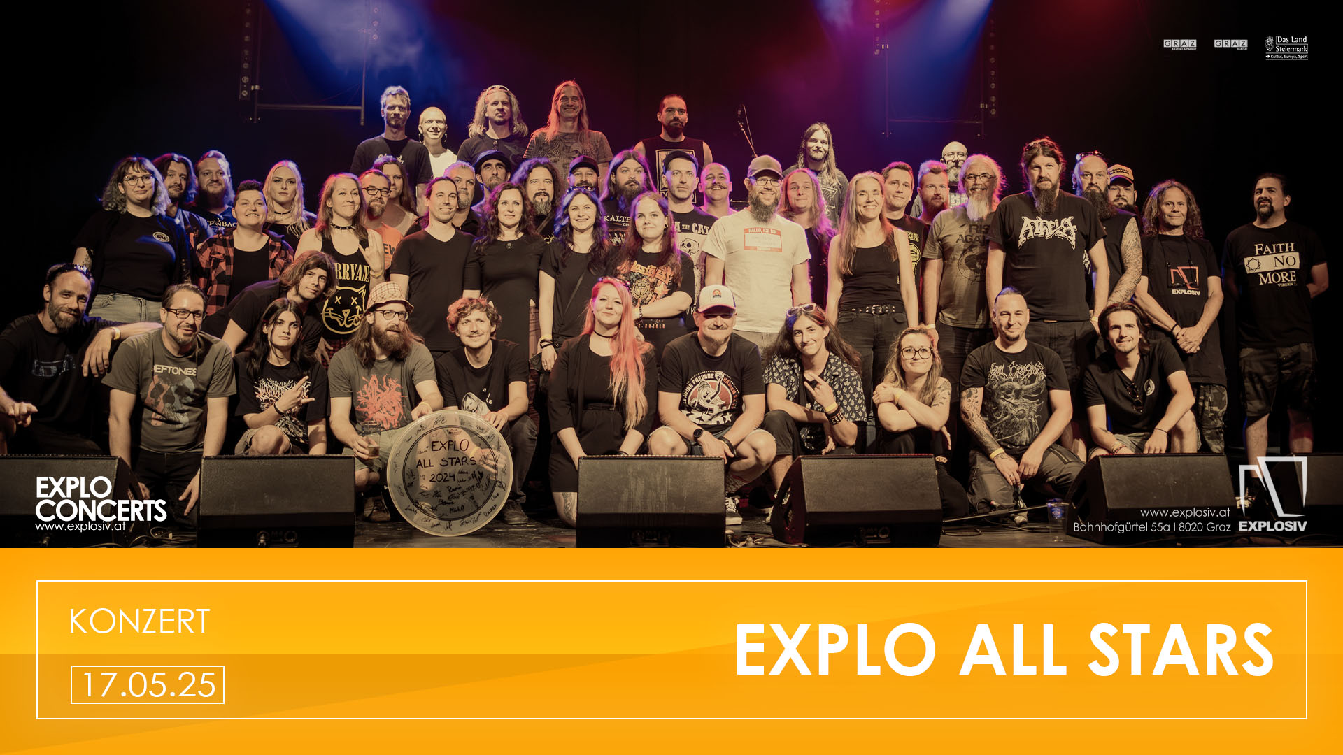 Die Explo All Stars sind eine Zusammensetzung vom Explosiv-Team gemeinsam mit befreundeten musiker:innen und covern Songs.